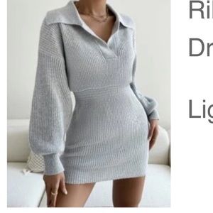Grey sweater dress